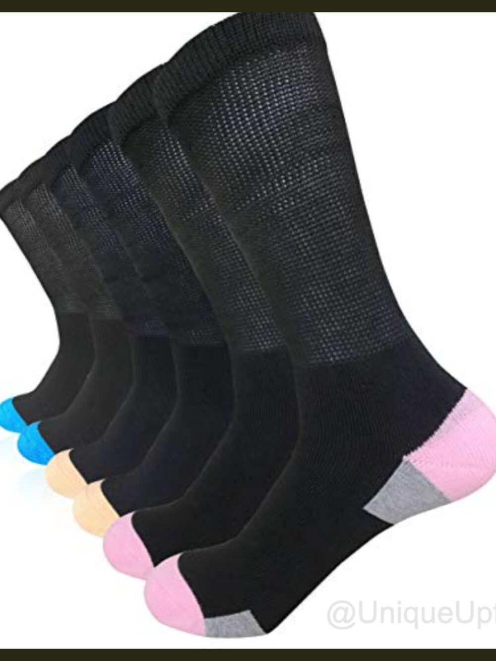 Diabetic Crew Socks Non Binding Wide Top Athletic 3 Pairs